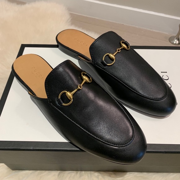 Gucci Shoes - Gucci Princetown Leather Slipper Mules EU38